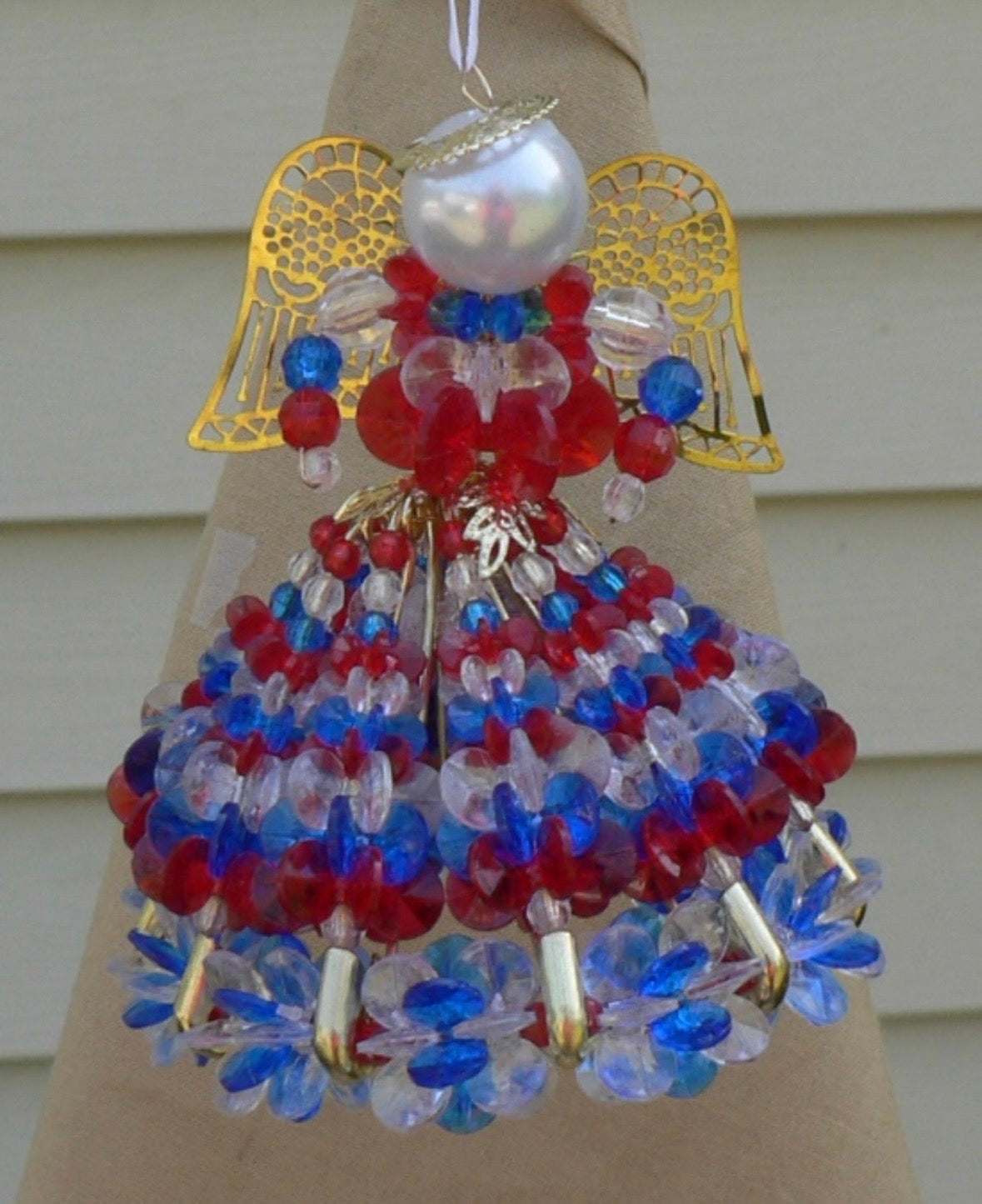 4th of July Beaded Angel