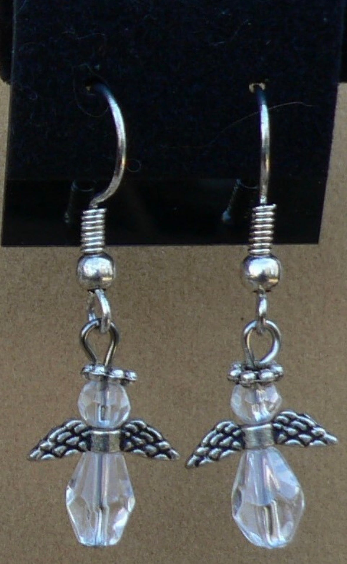 Clear Angel Earrings
