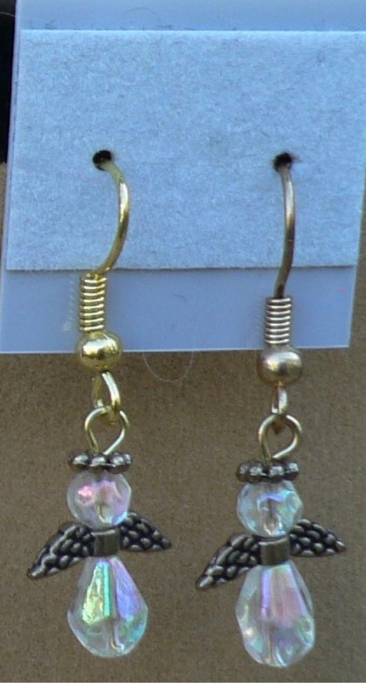 Ab Clear Angel Earrings