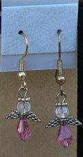 Light Rose Angel Earrings