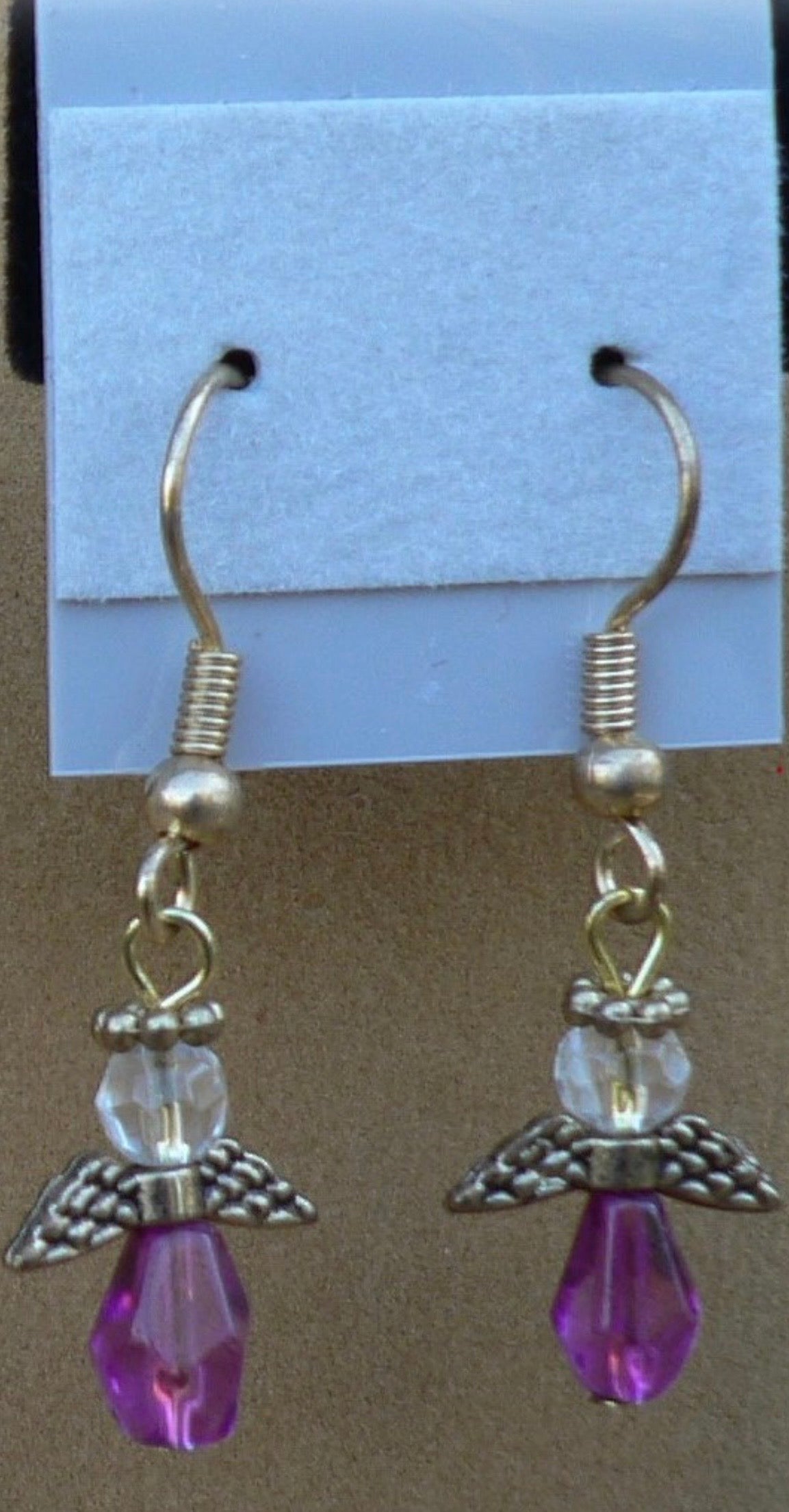 Purple Angel Earrings
