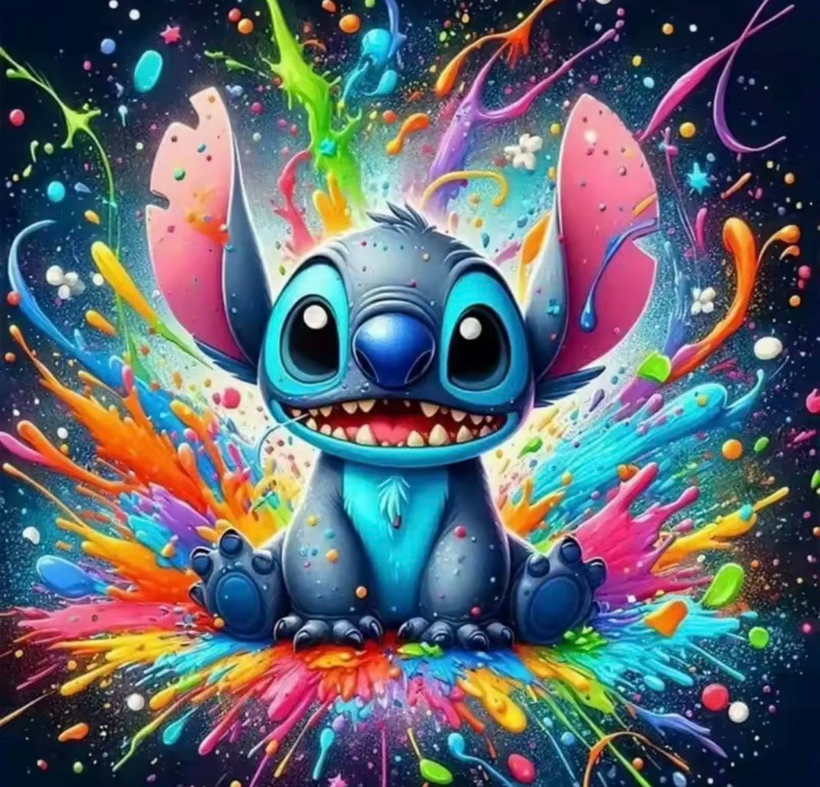 Stitch With A Splash Of Paint Behind Him Kit