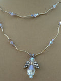 Double Stand Clear Angel Necklace