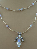 Double Strand Clear Angel Necklace