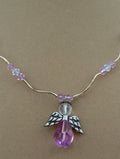 Light Rose Angel Necklace