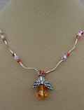 Orange AB Angel Necklace