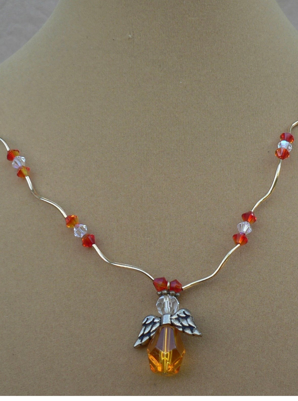 Orange Angel Necklace