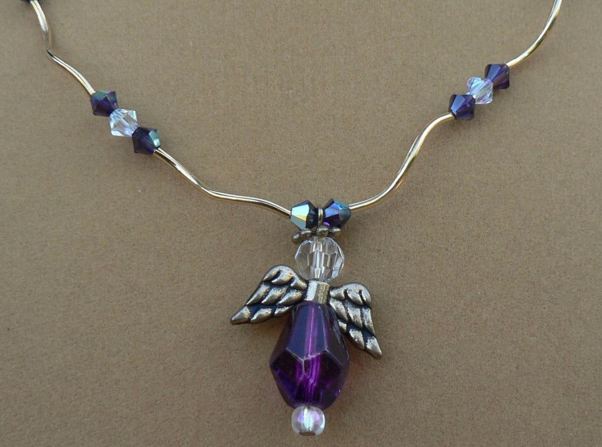 Purple Angel Necklace