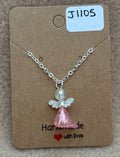 Pink Skirt Angel Necklace