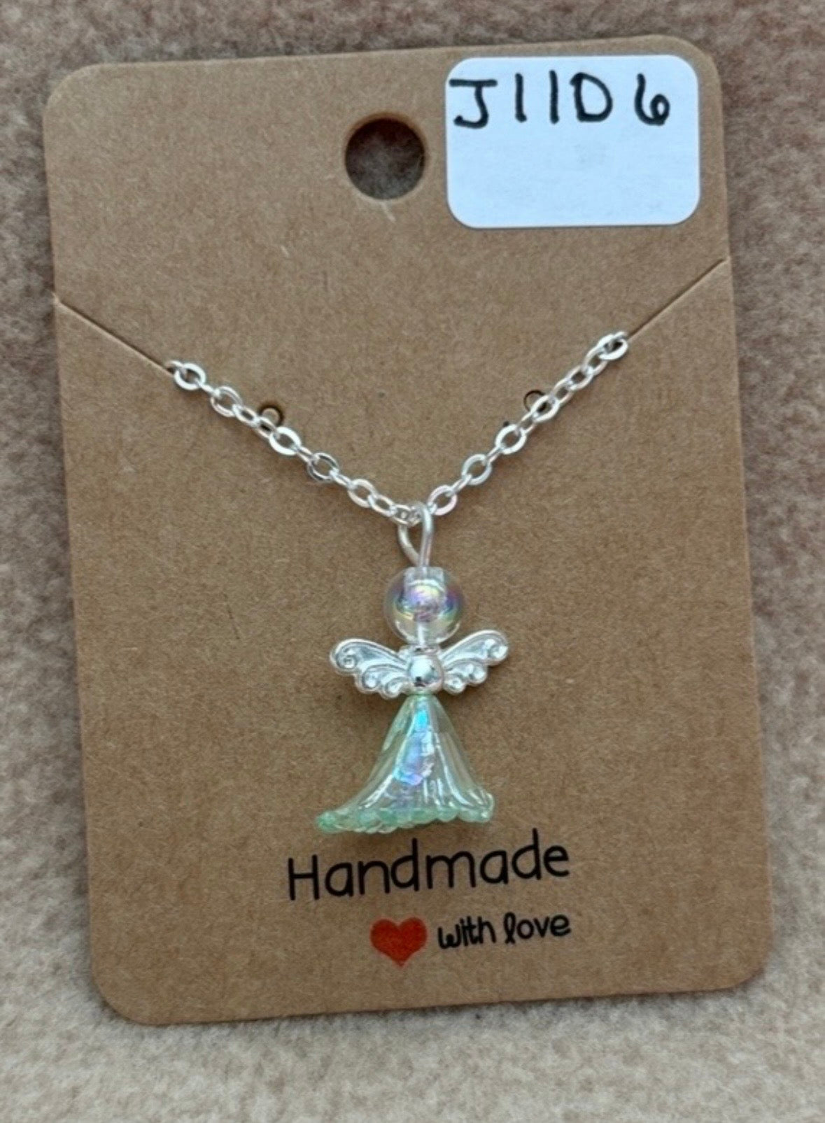 Green Skirt Angel Necklace