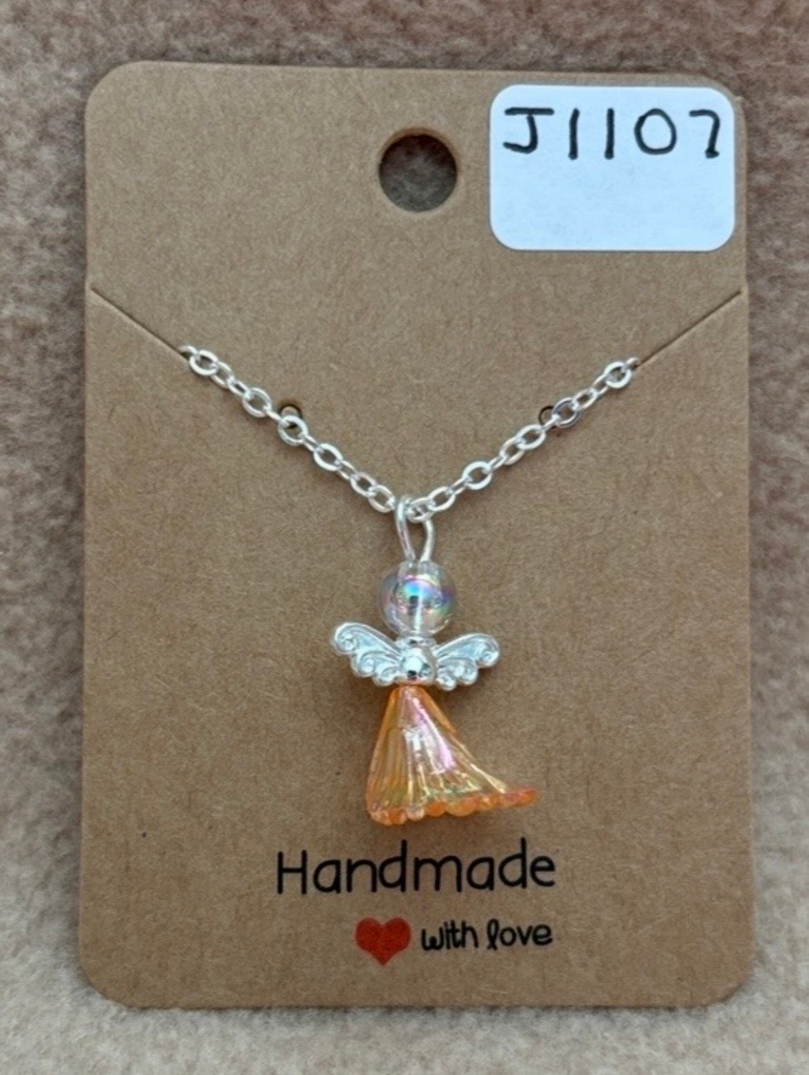 Orange Skirt Angel Necklace