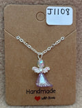 Purple Skirt Angel Necklace