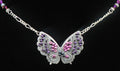 Purple Iris Butterfly Necklace