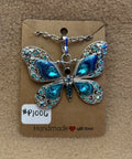 Blue Butterfly Necklace