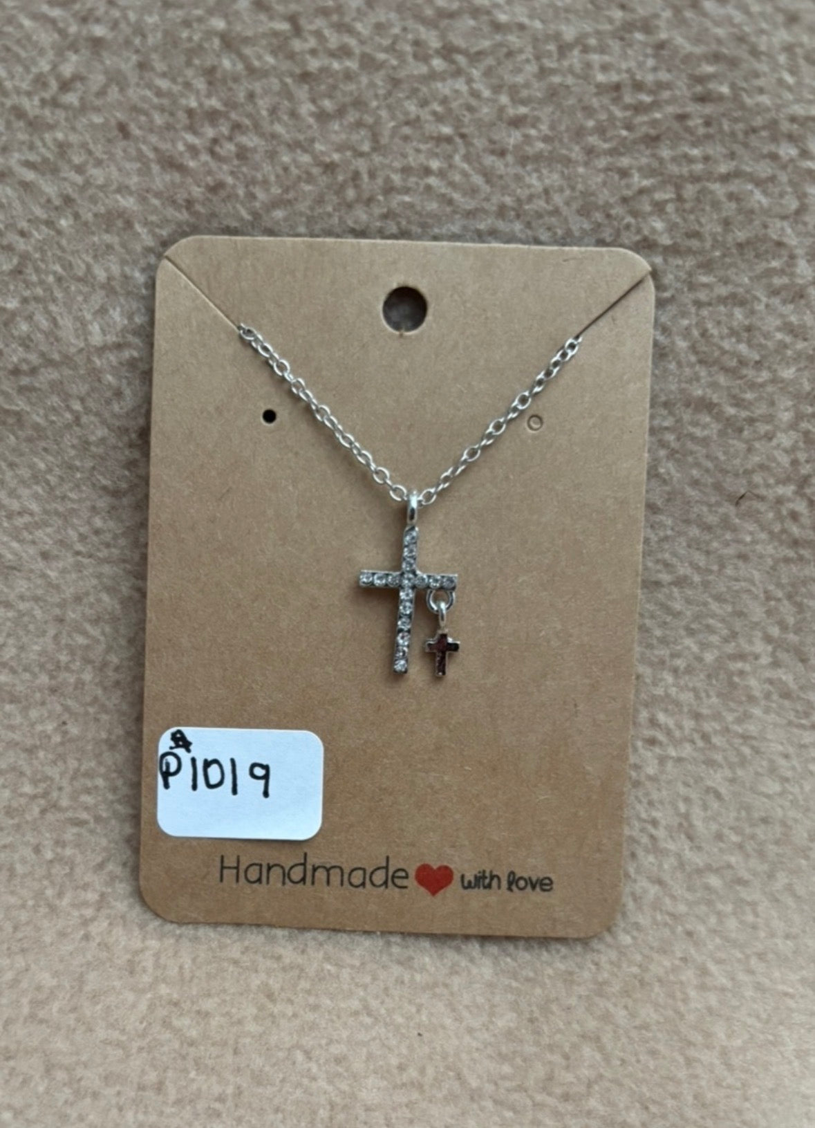 Cross With A Small Hanging Cross Necklace
