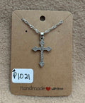 Cross With Rhinestone Necklace