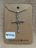 Large Cross Rhinestone Necklace