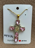Pink Cross Necklace
