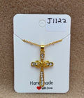 Gold Infinity Cross Necklace