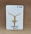 Gold Heart Cross Necklace
