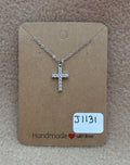 Small Rhinestone Cross Necklace
