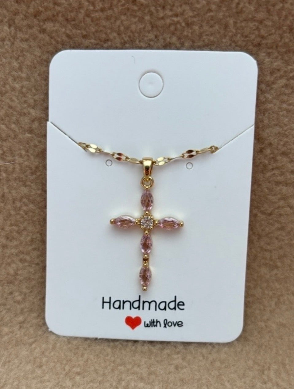 Pink Stone Cross