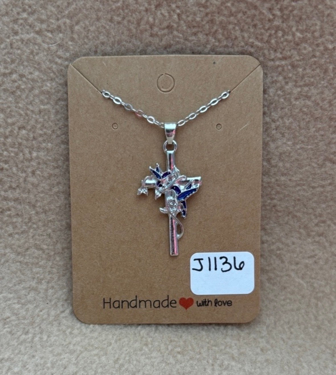 Hummingbird Cross Necklace