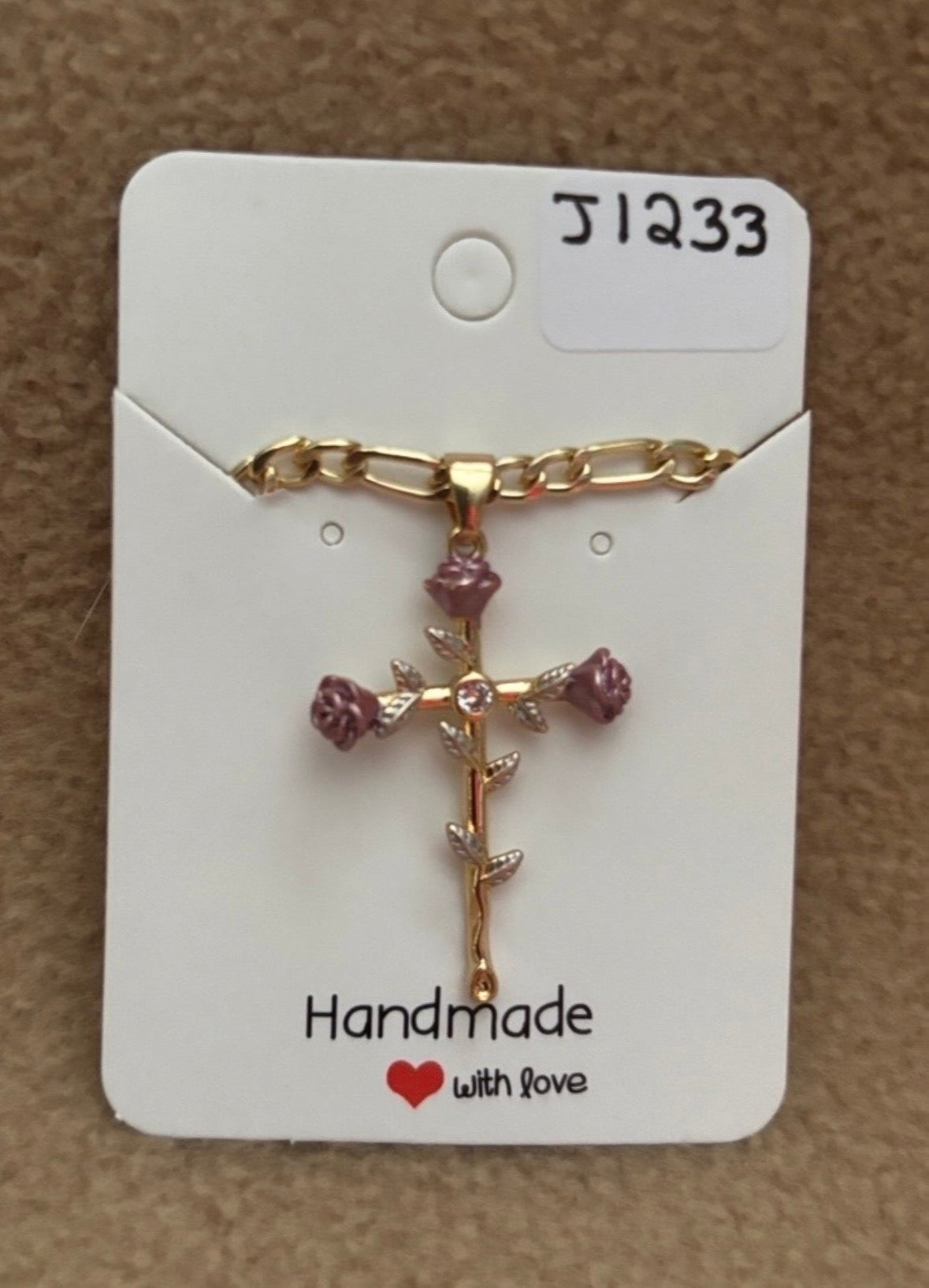 Rose Cross Necklace