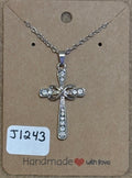 Infinity Rhinestone Cross Necklace