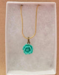 Teal Flower Necklace