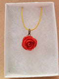 Red Flower Necklace
