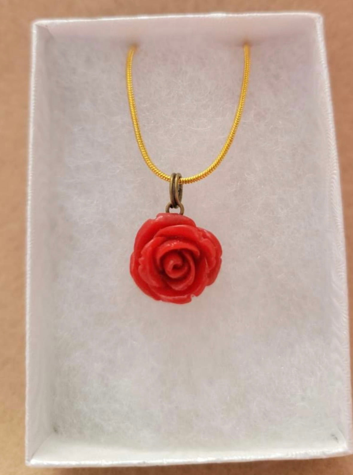 Red Flower Necklace