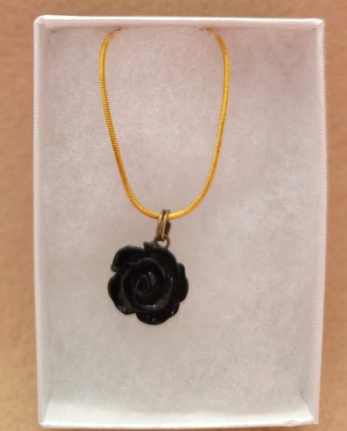 Black Flower Necklace