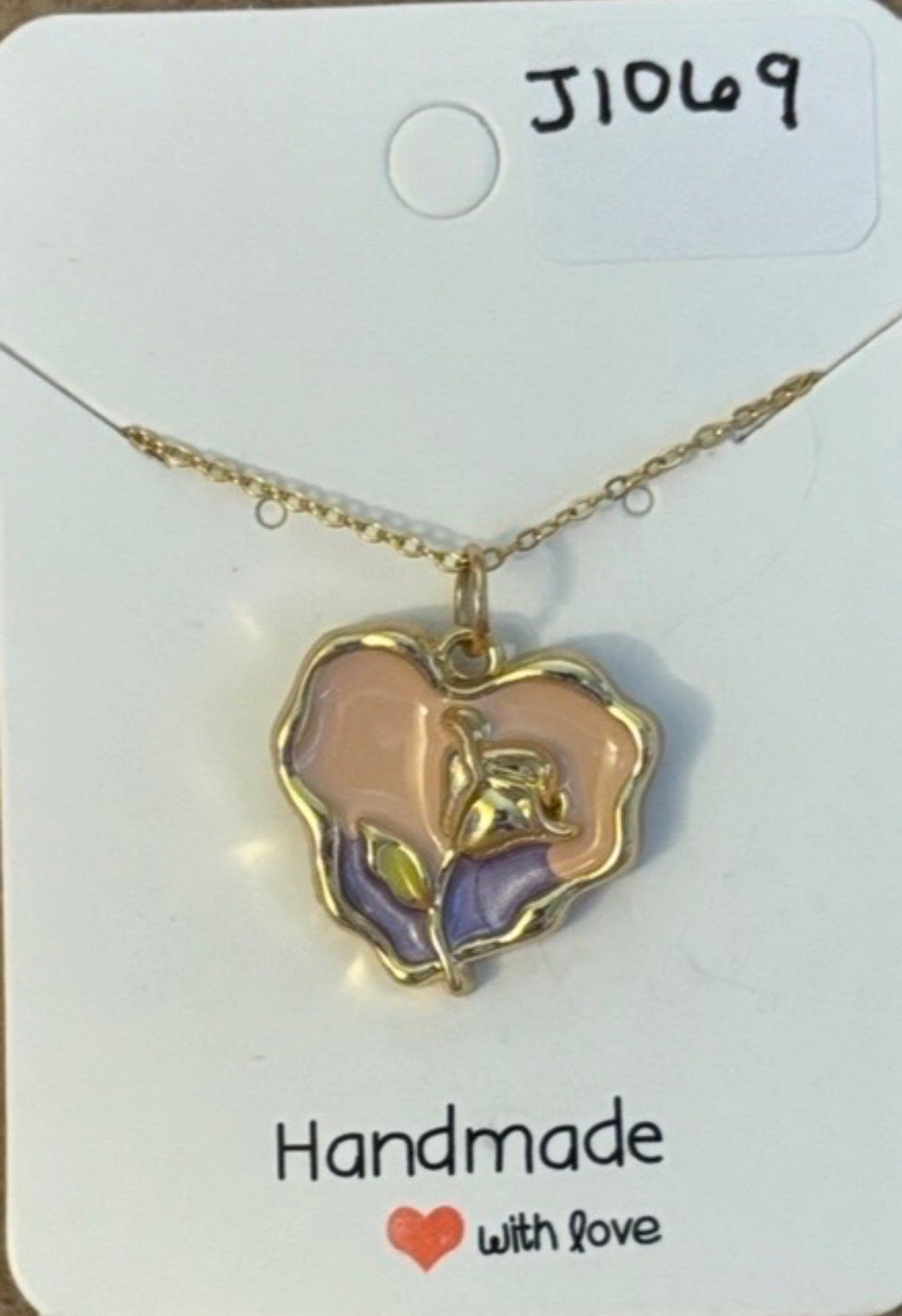 Flower Heart Necklace