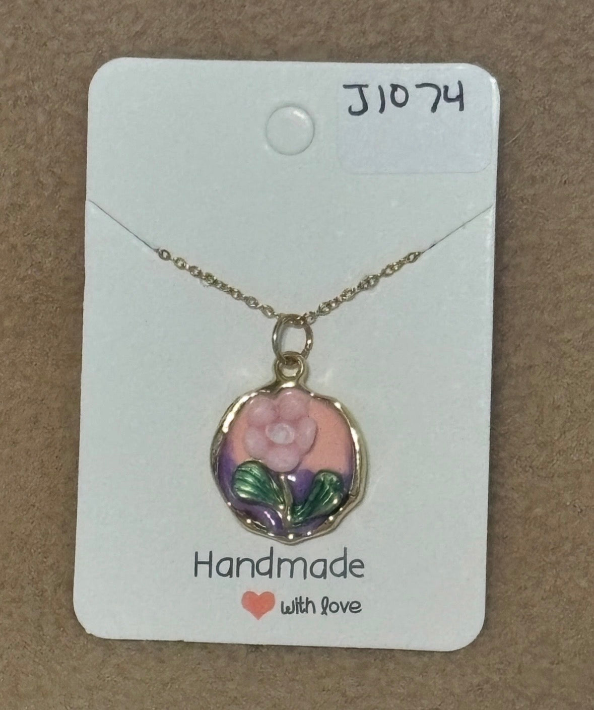 Pink Flower Necklace