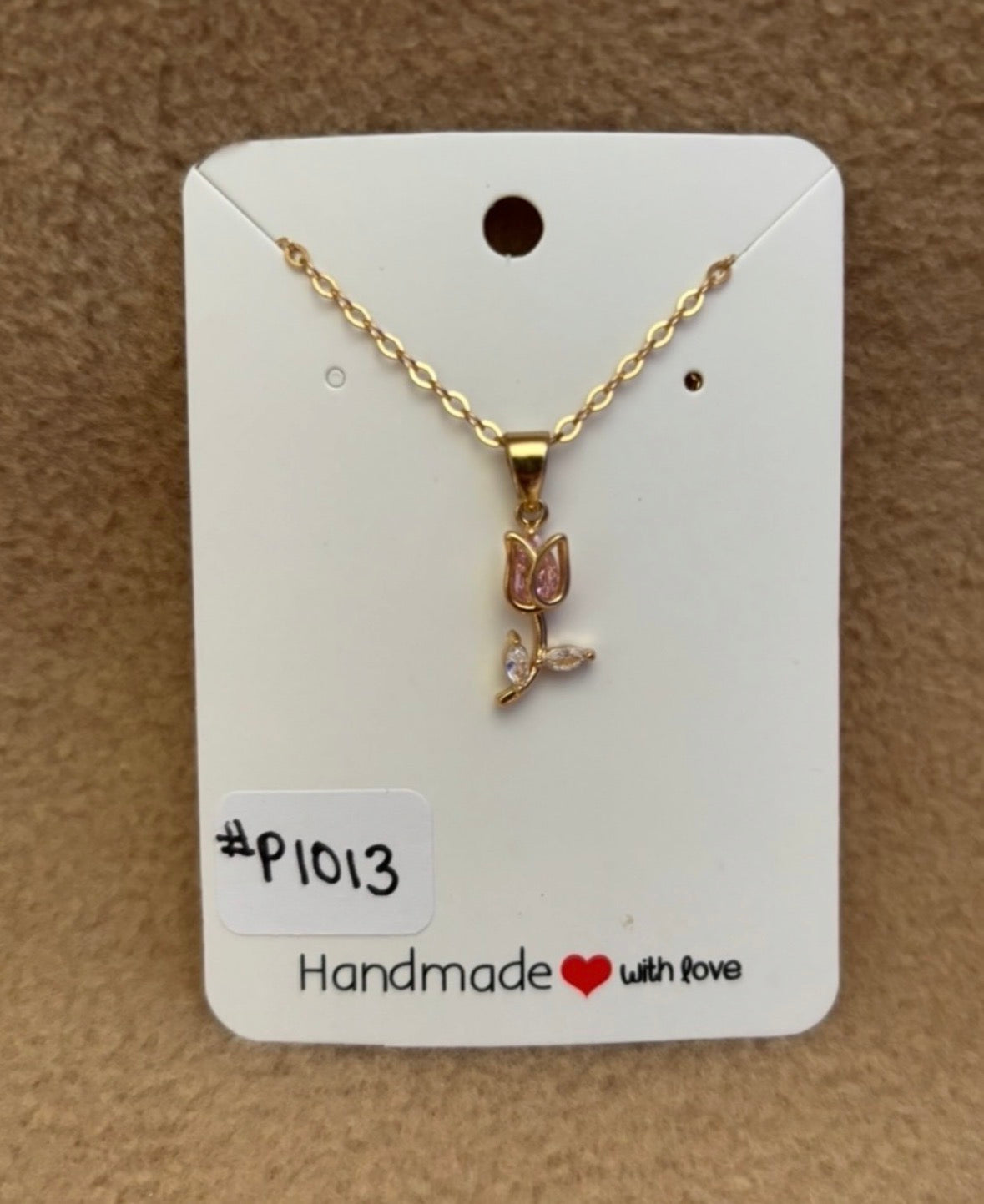 Pink Tulip Necklace