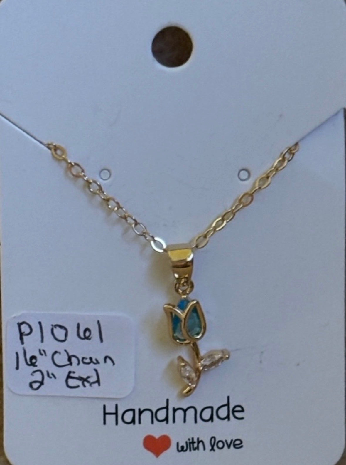 Blue Tulip Necklace