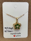 Green Flower Fidget Necklace
