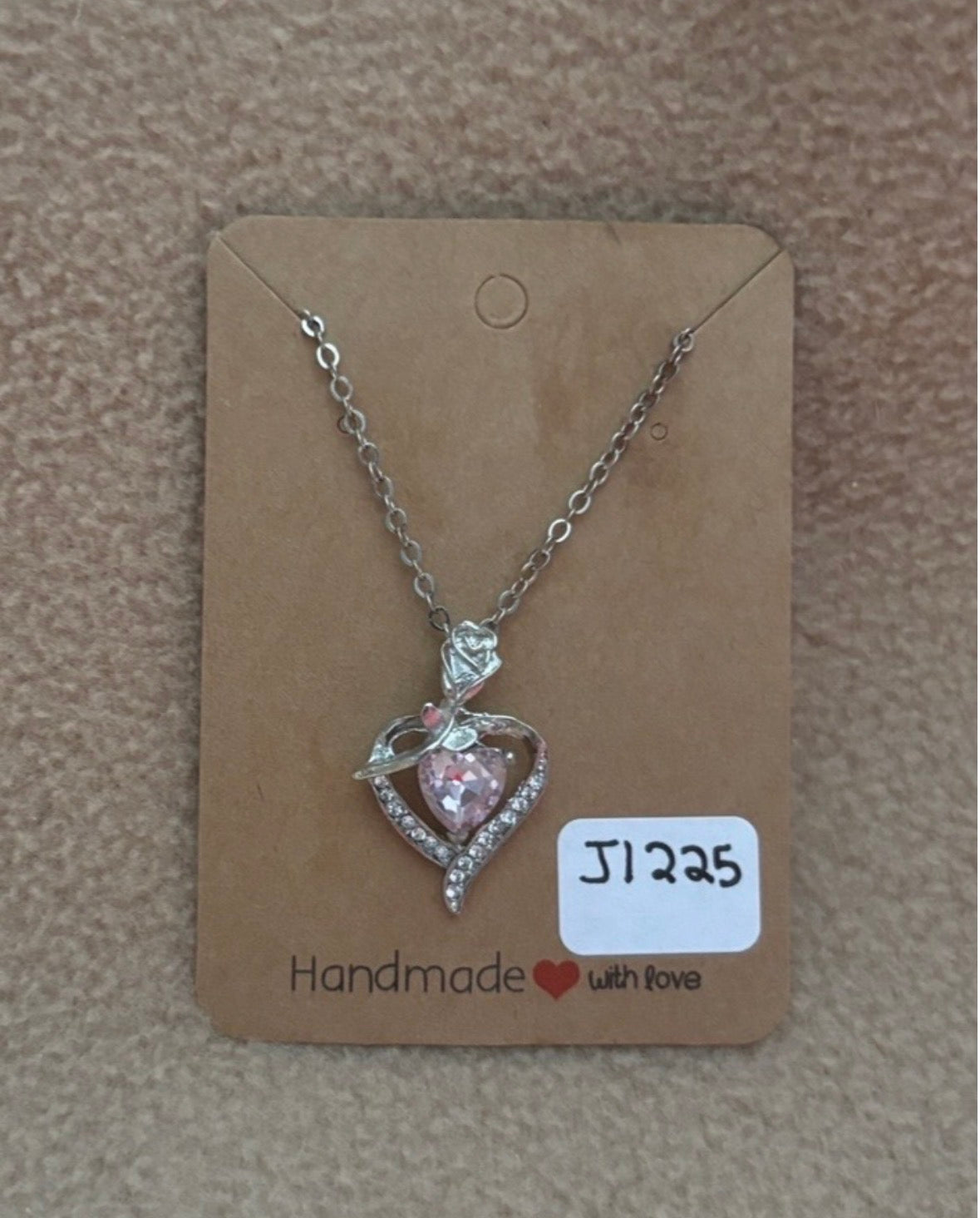 Light Pink Heart Necklace