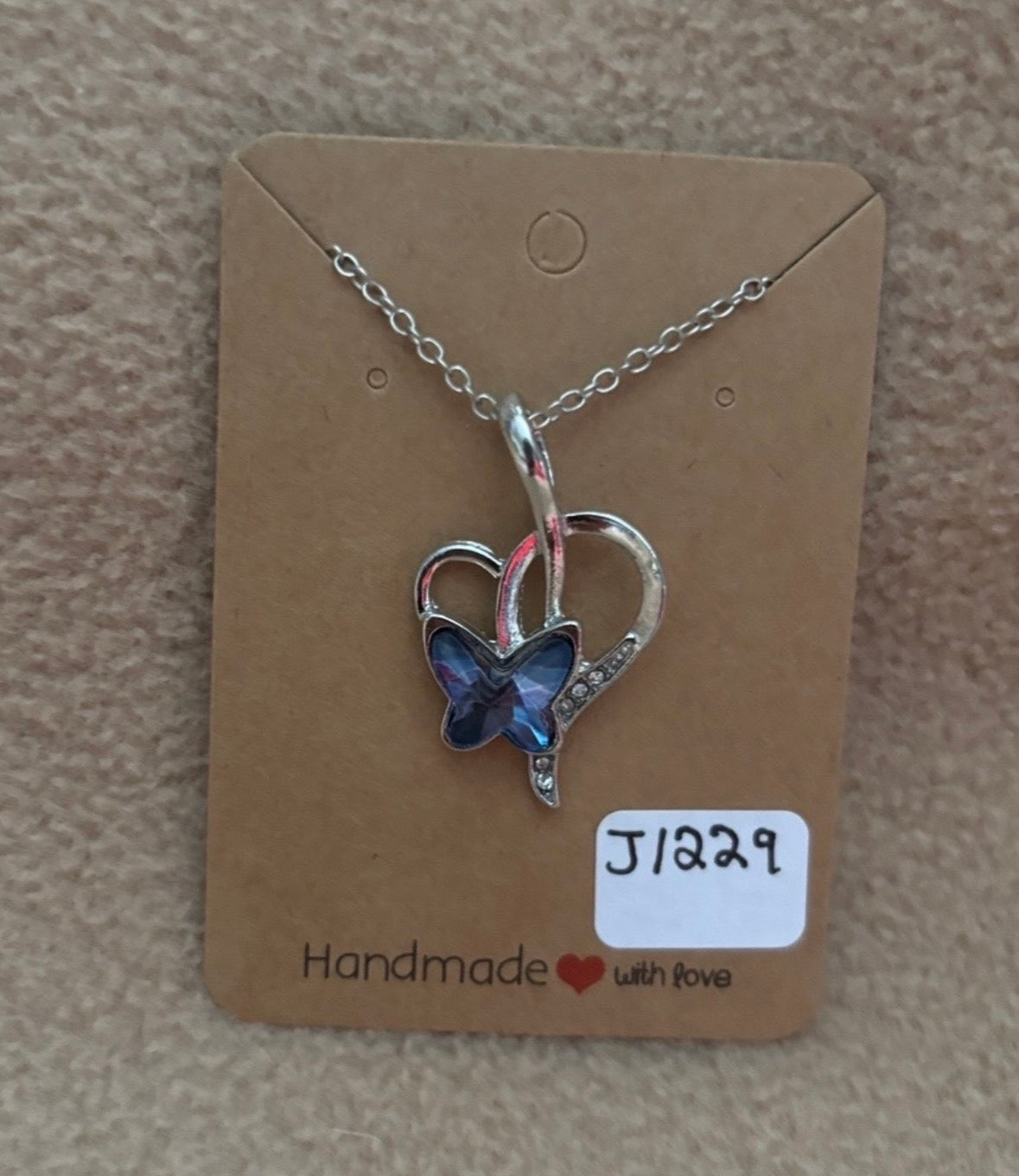 Blue Butterfly Necklace