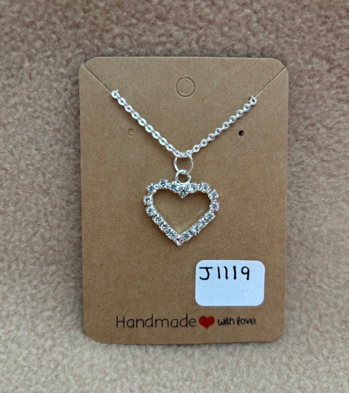 Rhinestone Heart Necklace