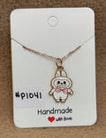 White Labubu Necklace