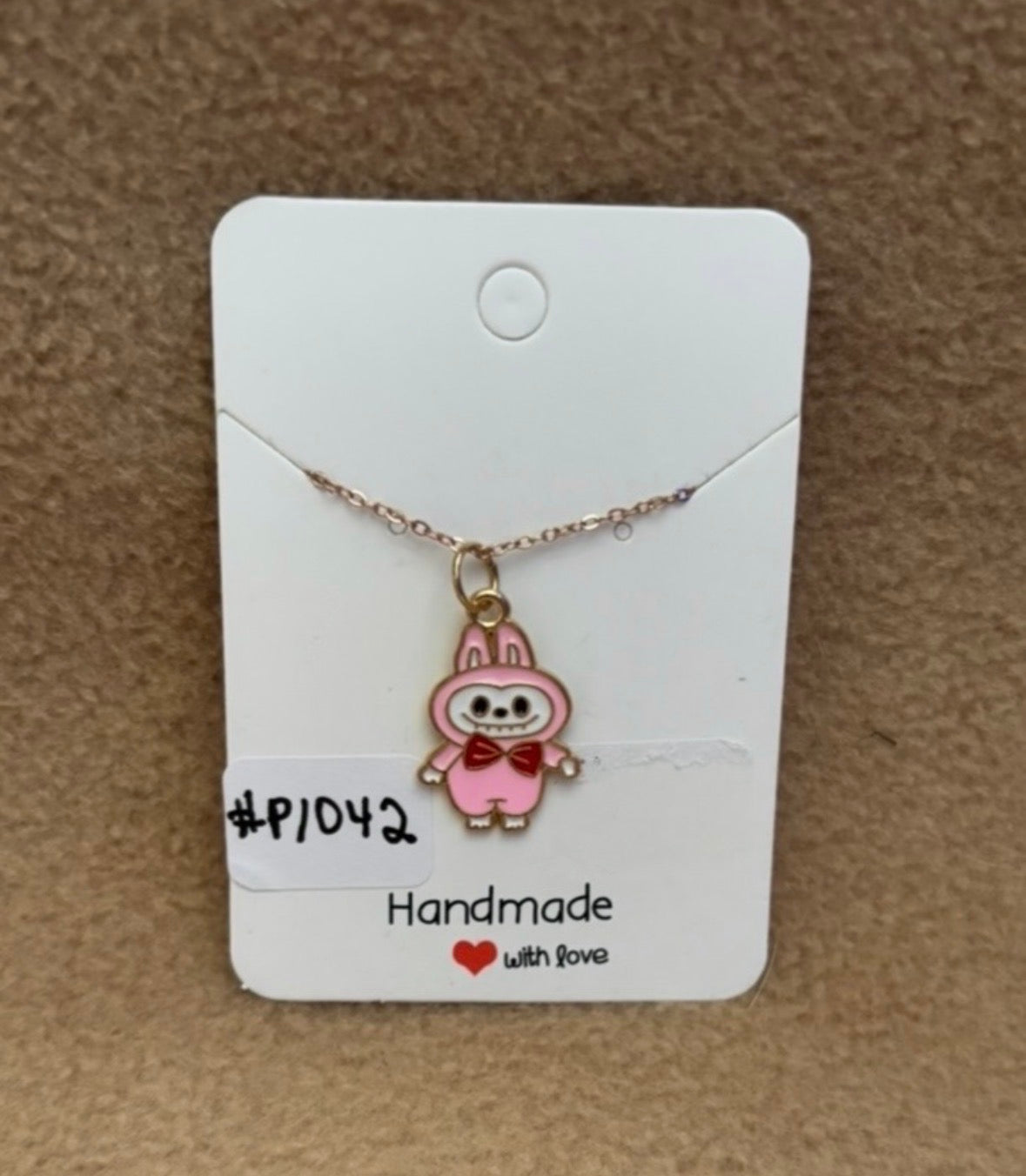 Light Pink Labubu Necklace