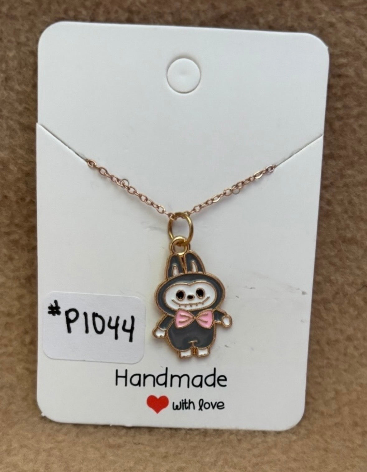 Gray Labubu Necklace