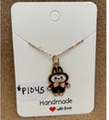 Dark Brown Labubu Necklace