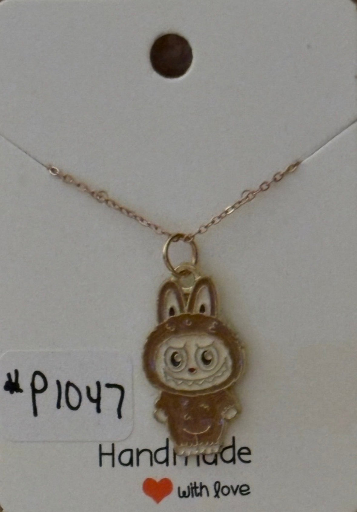 Light Brown Labubu Necklace