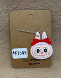Pink Labubu Head Necklace