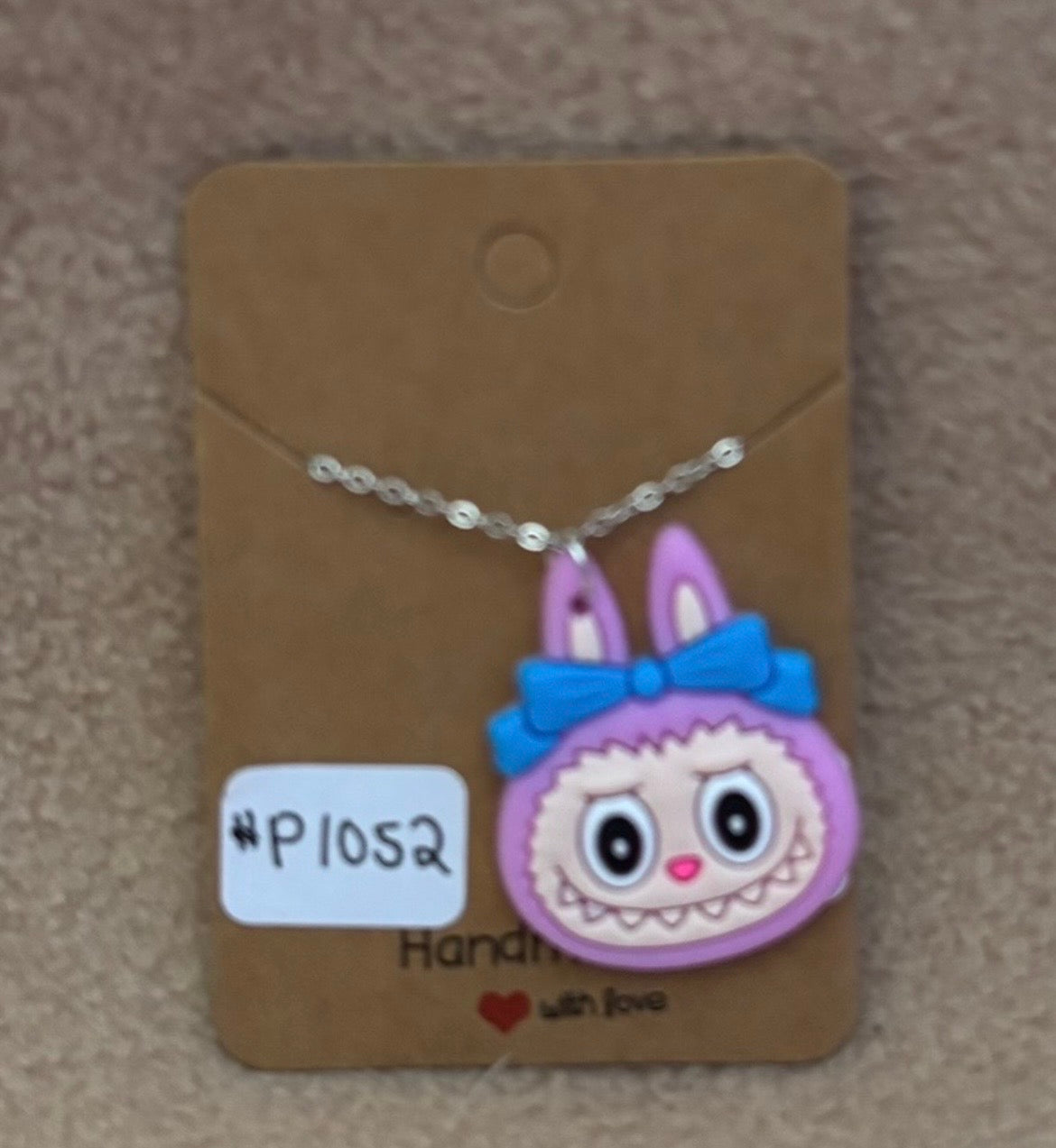 Purple Labubu Head Necklace