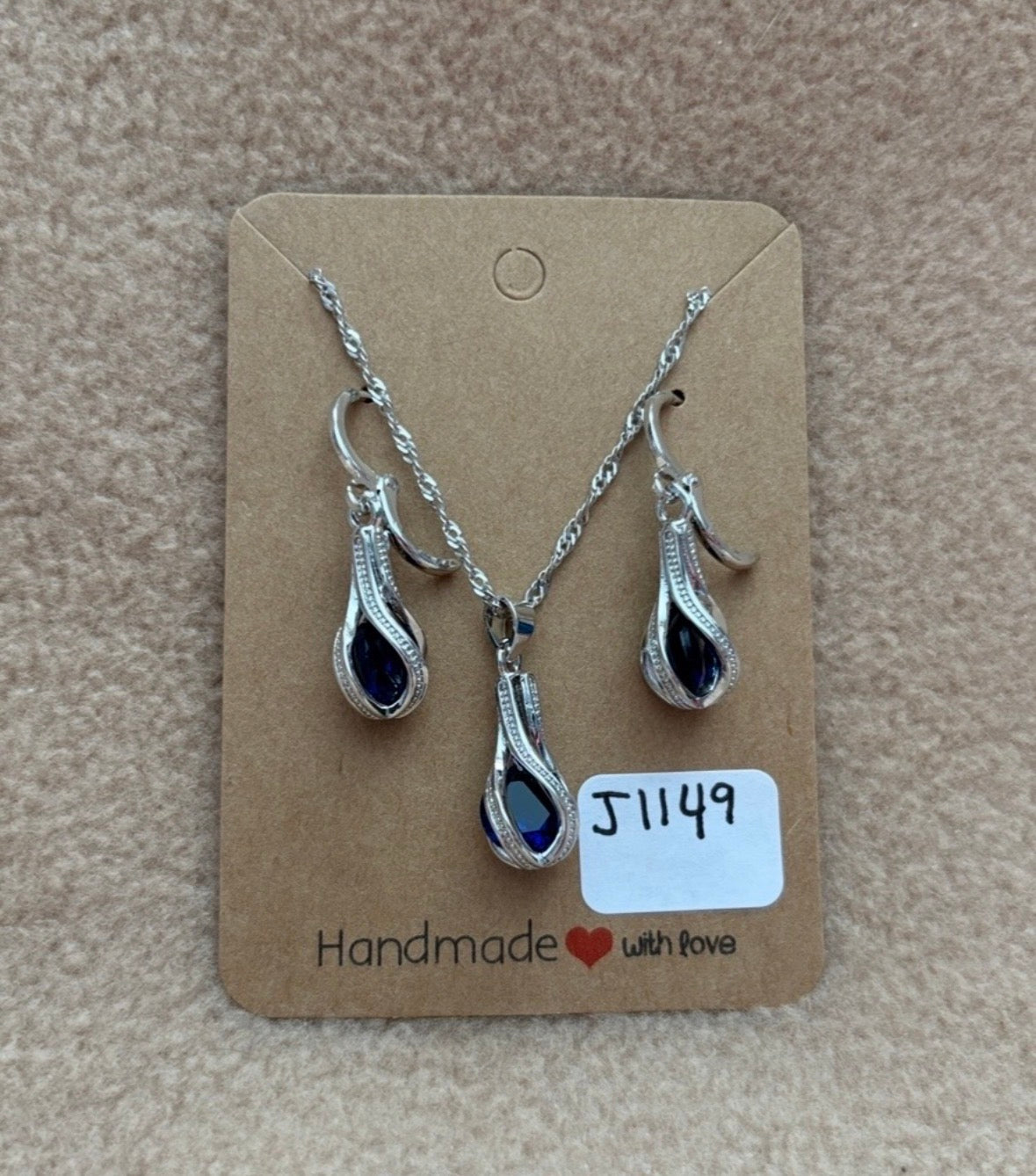 Sapphire Necklace Set