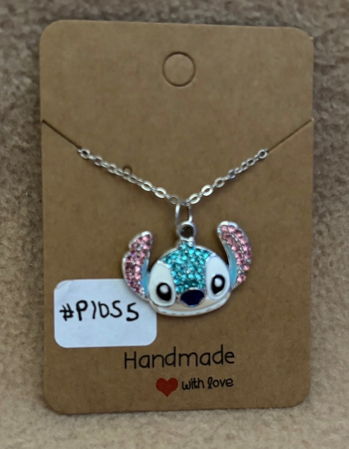 Rhinestone Stitch Head Necklace